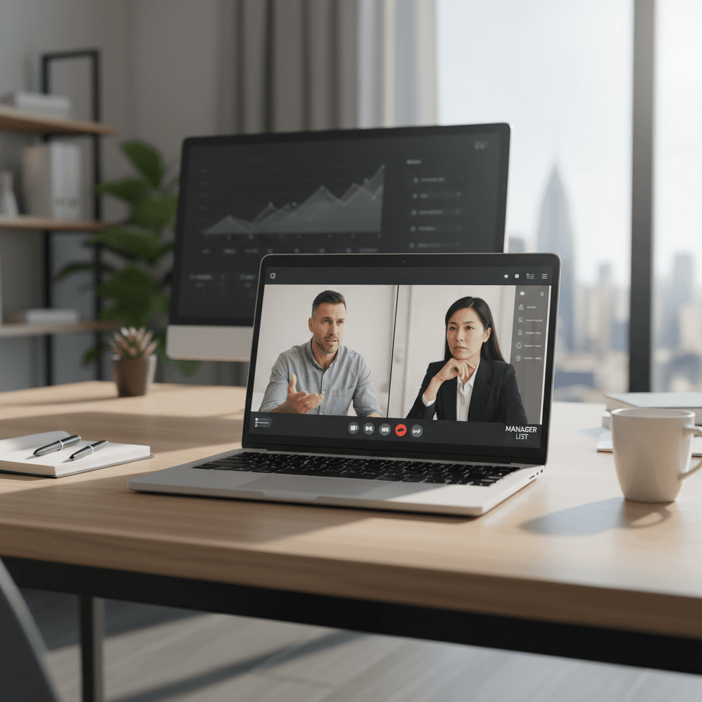 Freelancer negotiating a cold outreach pitch on a video call