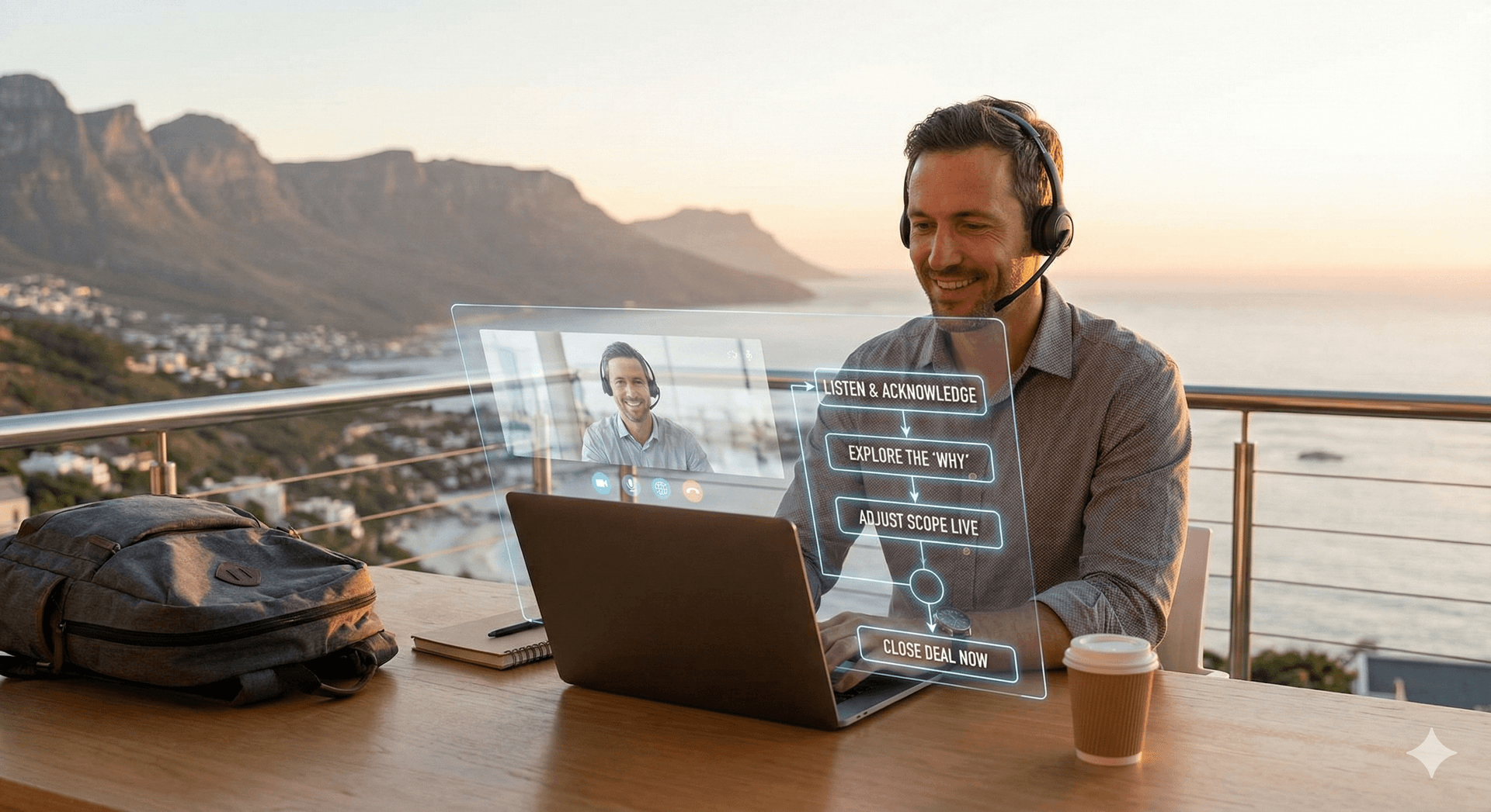 Freelancer handling client objections during a sales call