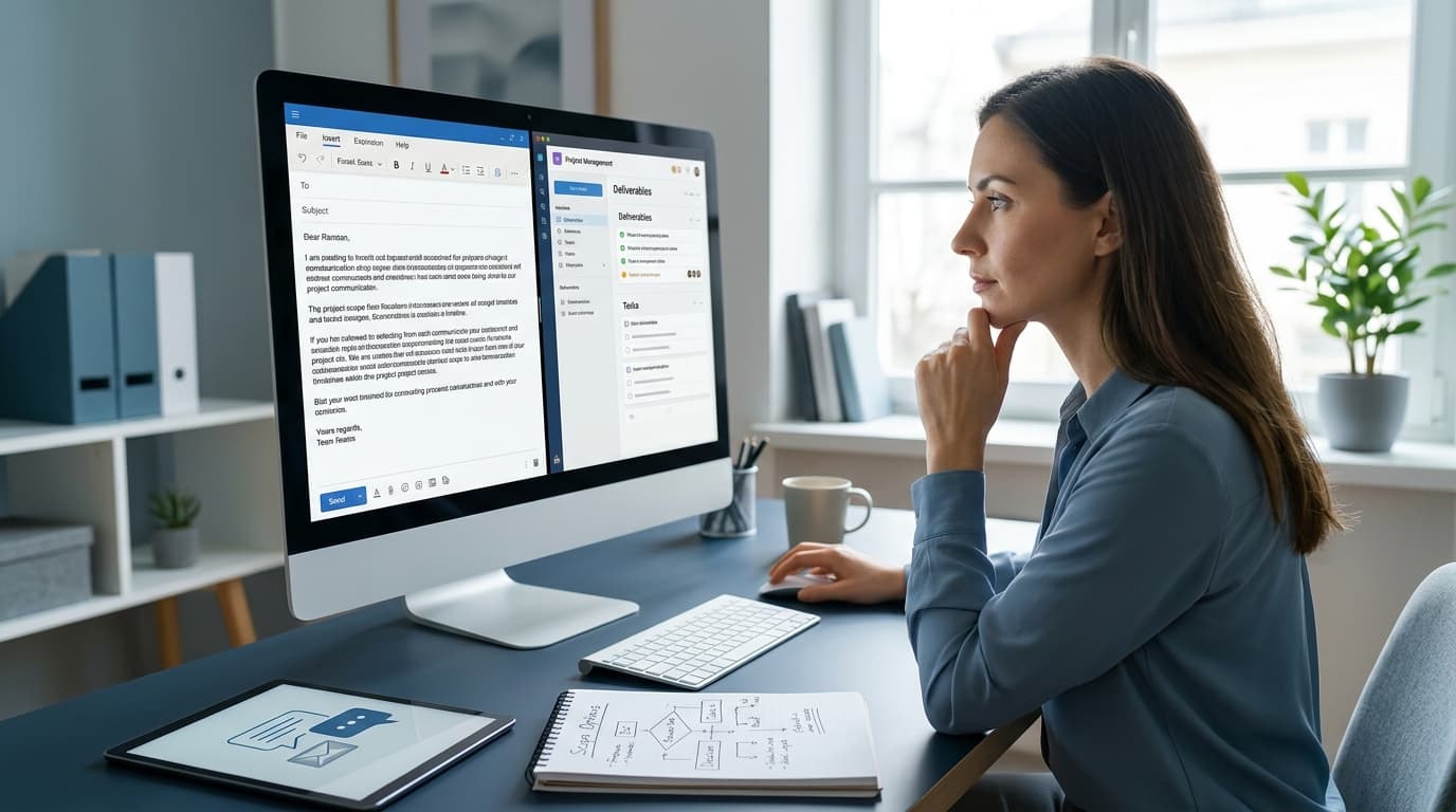 Freelancer handling client communication after saying no to a request