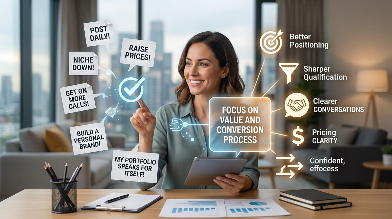Freelancer debunking myths about finding better clients