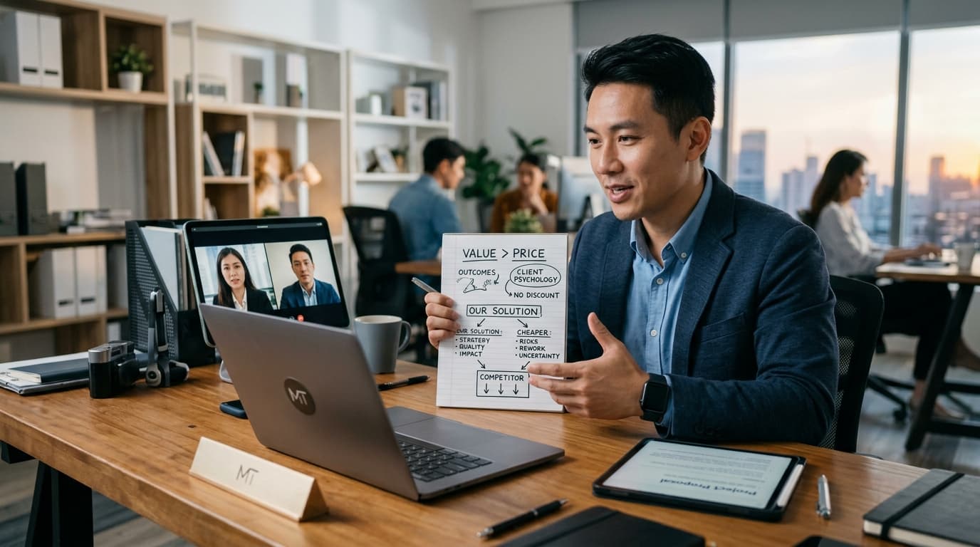 Freelancer handling client objections about lower competitor pricing