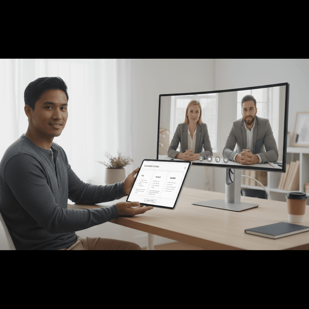 Freelancer presenting pricing live on a discovery call to charge higher rates