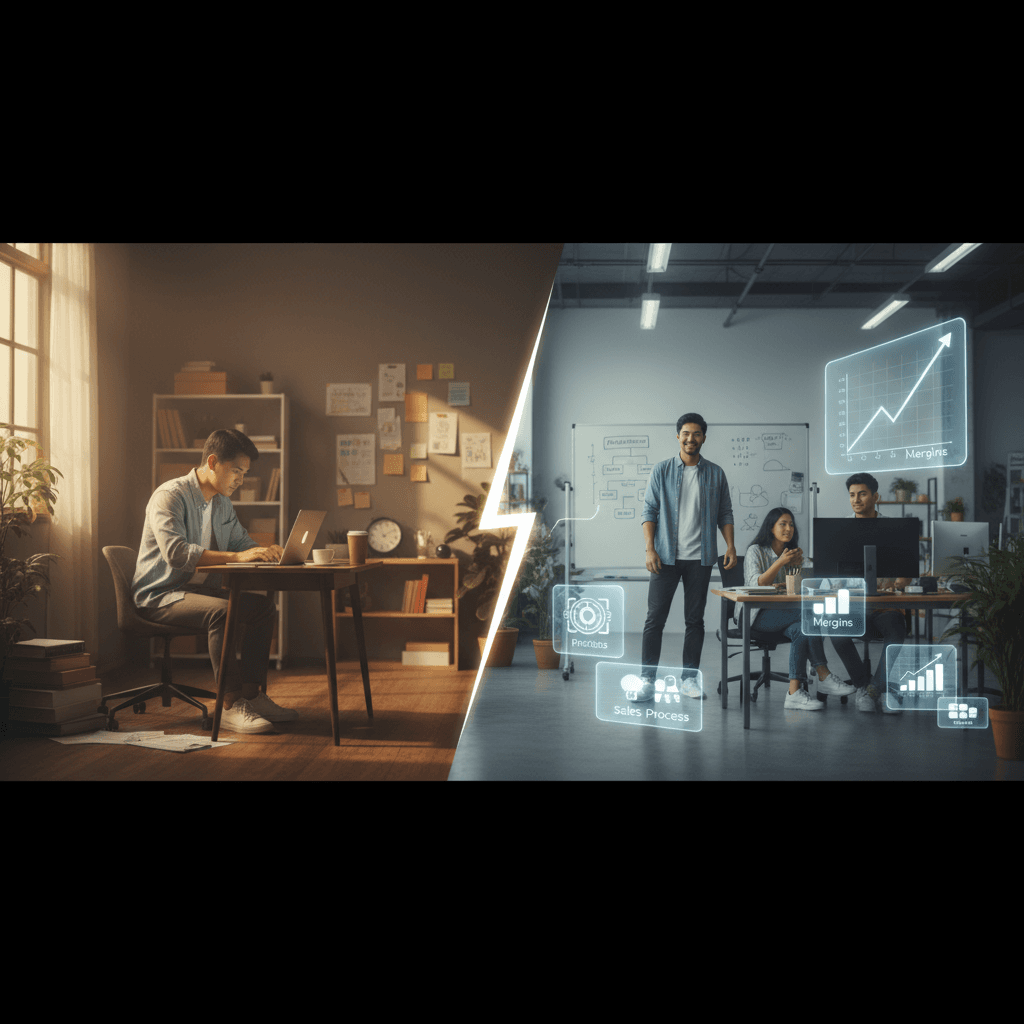 Freelancer scaling beyond solo work with systems, pricing, and team delegation